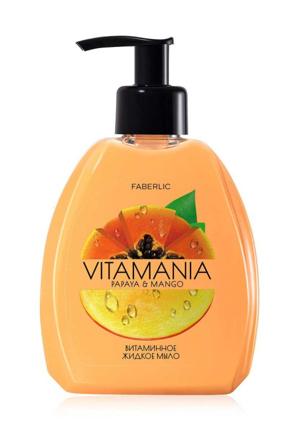 Витаминное жидкое мыло для рук Манго и папайя Vitamania Фаберлик 3382