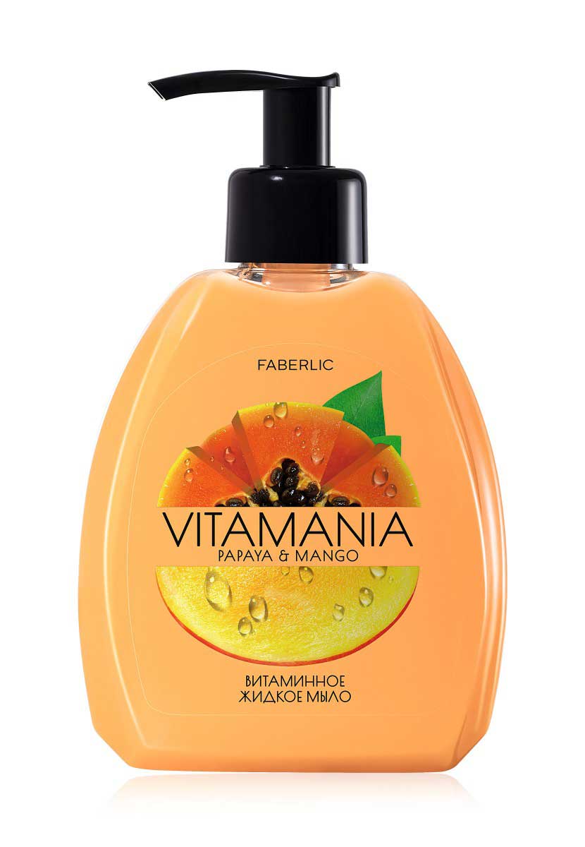 Витаминное жидкое мыло для рук Манго и папайя Vitamania Фаберлик 3382