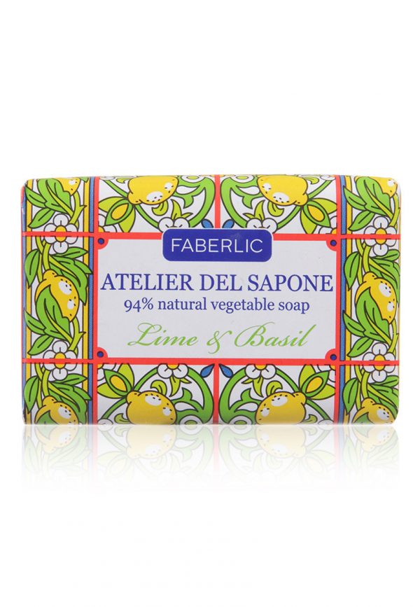 Мыло натуральное Лайм и базилик Atelier del Sapone Фаберлик 7835